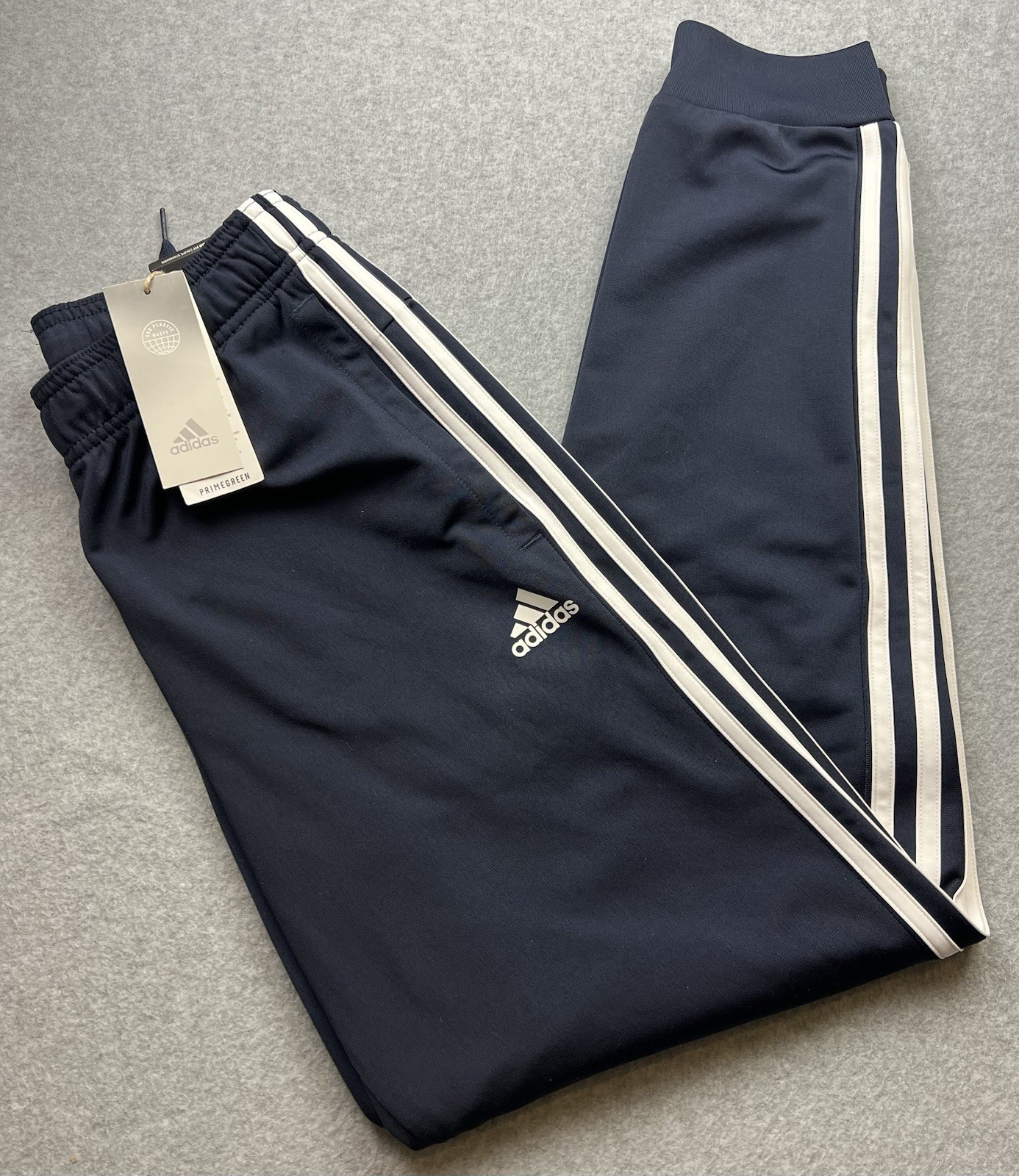 adidas Men's Essentials 3-Stripes Tricot Track Pants Size Small H46106 Navy NWT