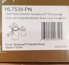 Brizo Litze HL7539-PN: TempAssure Thermostatic Valve Diverter Handle Kit