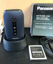 Panasonic KX-TU550 Seniorenhandy, Blau mit Ladestation