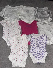 Baby Girls Tiny Baby Vests, Plus Nappy Holder, Hat, Cardigan And Bib