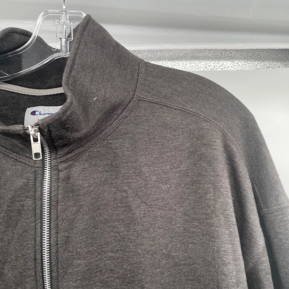 Champion 女式拉链夹克领炭黑色 XL 码口袋 — 第 4/4 张图片