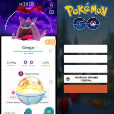 Pokémon Go | Shiny Gigantamax Gengar Background Dark Skies✨Mini PTC 80k Stardust