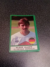 1987 Panini Footballers 88 Number 551 Klaus Allofs With Velina Figure 