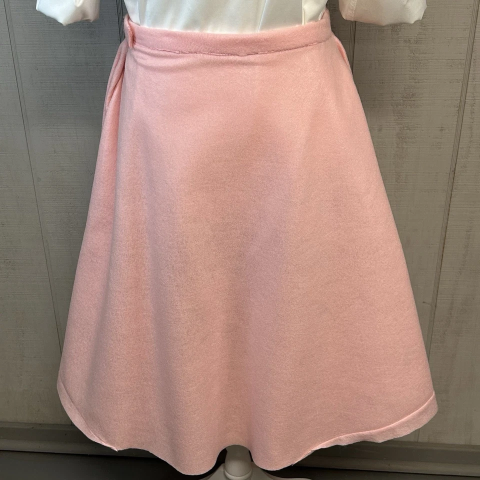 Falda de caniche hecha a mano para mujer talla M/L imitación piel estrás rosa retro disfraz años 50 Foto 4 de 4