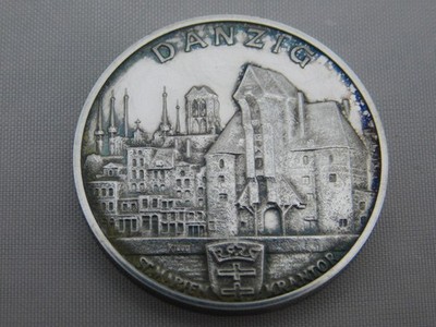 DANZIG - GDANSK SILBER MEDAILLE OST UND WESTPREUSSEN SILBER 1000-ER