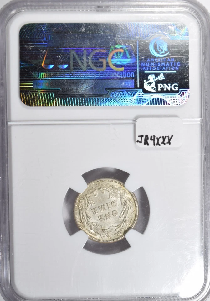 1912-D BARBER DIME ~ SHARP STRIKE NGC MS61! - Image 2 of 4