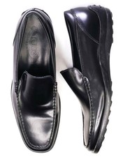  795 Tod's Black Leather Driving Detail Loafers US 7 6UK 