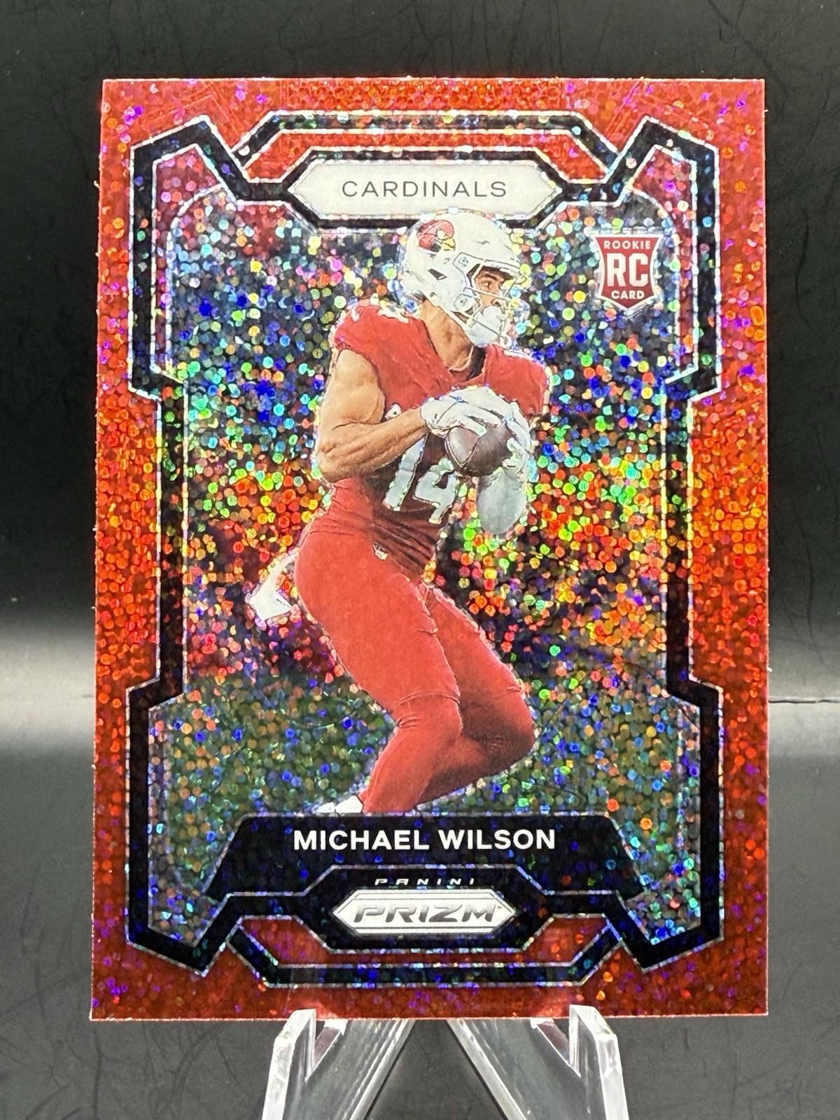 2023 Panini Prizm Michael Wilson Rookie #303 RC Red Sparkle SP Cardinals 
