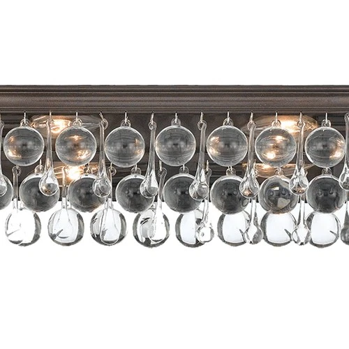Crystorama Calypso Bronze 33" Wide Crystal Bathroom Light - Picture 4 of 5