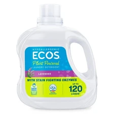 ECOS Hypoallergenic Liquid Laundry Detergent Lavender, 120 Loads,  110 Fl Oz