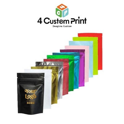 Custom Printed Mylar Bags Stand Up Pouches Reusable For Food Package Storage 1g