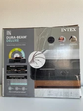 Intex Comfort Deluxe Dura-Beam Plush Air Mattress Bed with Built-In Pump, Full