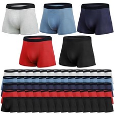 75 Packs Mens Boxer Briefs Bulk Cotton Breathable Comfortable Underwear