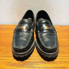 Cole Haan Men’s Black Leather Lug Sole Loafers Made in USA Size 8.5