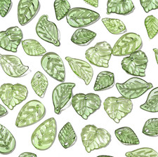 100pcs Acrylic Mini Tree Leaf Beads DIY Jewelry Making Necklace Earrings - NEW