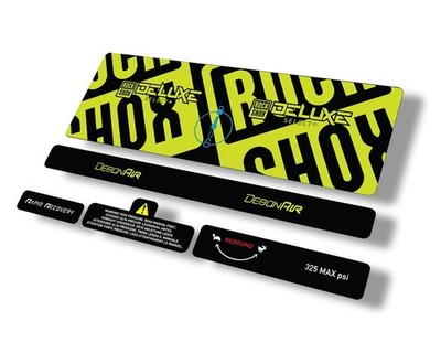Rock Shox 2021 Deluxe Select Plus Rear Shock Decal Sticker Set Lime Green