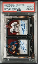2021 Topps Museum Coll Dual Auto #AS Ronald Acuna Jr / Juan Soto Signed POP 1