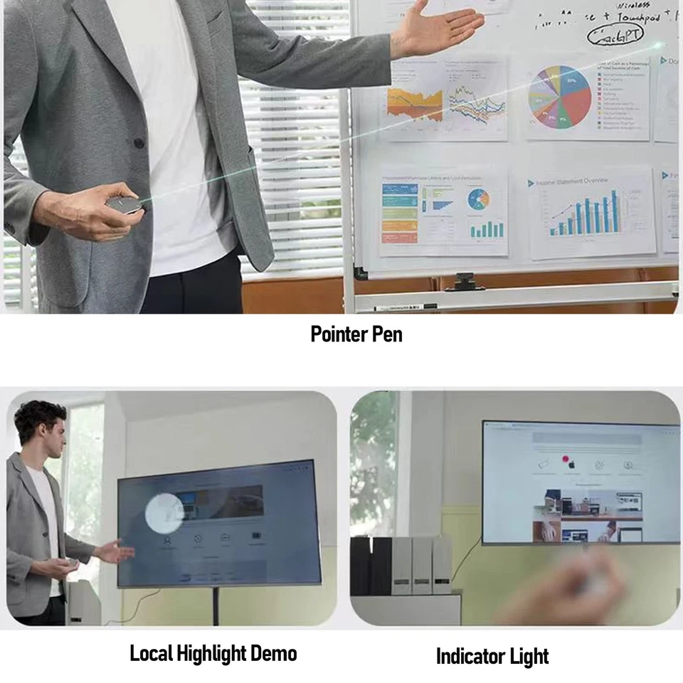 3 In 1 Wireless AI Mouse With Touchpad Detachable Portable Presentation Clicker - Image 4 of 4