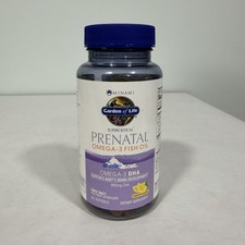Garden of Life Prenatal Omega-3 Fish Oil DHA Support Baby Brain Health, exp 2/27