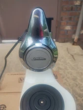  SUNBEAM DELUXE MIXMASTER 12 SPEED MIXER BEiGE/CHROME w/BOWLS & BEATERS