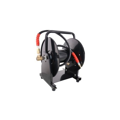 Erie Tools 5000 PSI 3/8'' x 200' Portable Hose Reel for High Pressure Power Wa...
