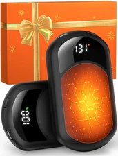 2 Pack Black Hand Warmers Rechargeable Ntc Temperature Control Portable Gift