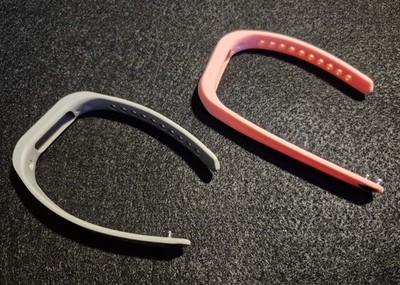 Silicone Wrist Bands For Fit Bit Flex2, 2 Bands Gray & Pink