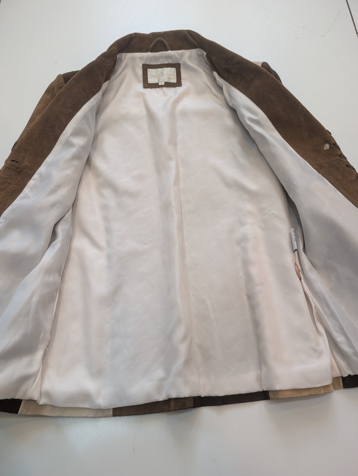 REAL SUEDE Patchwork Woman's  Jacket Size Small -… - image 9