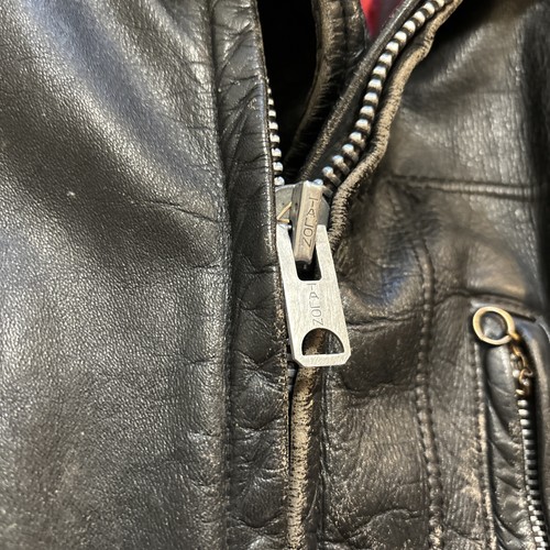 VTG 60s 70s Sears Leather Jacket D Pocket Biker Motorcycle Langlitz Hercules - Picture 4 of 10