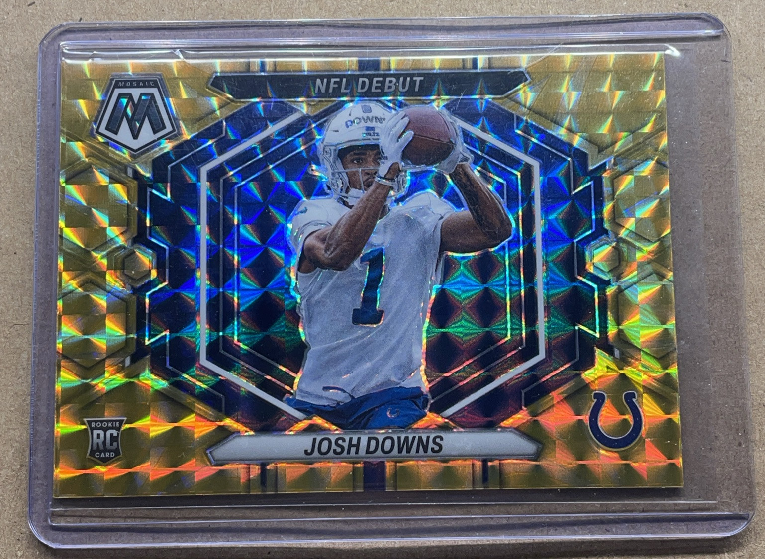2023 Mosaic #ND-15 Josh Downs NFL Debut Reactive Yellow Prizm Rookie Colts RC