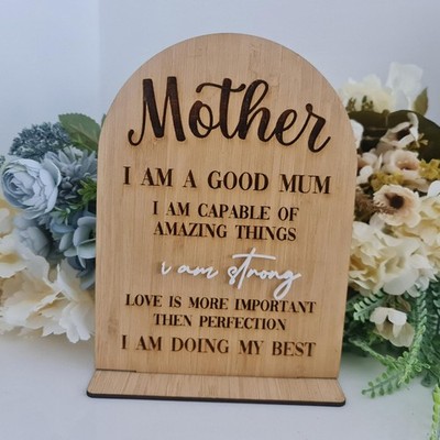 Personalised Acrylic Mother s Affirmation Plaque