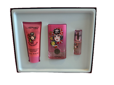 Ed Hardy Born Wild Christian Audigier 50ml 1.7oz Edp Spray+7.5ml+Lotion Gift Set