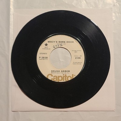 Brush Arbor - Macy's Barn Door/ Same - Capitol Promo 45 RPM Record