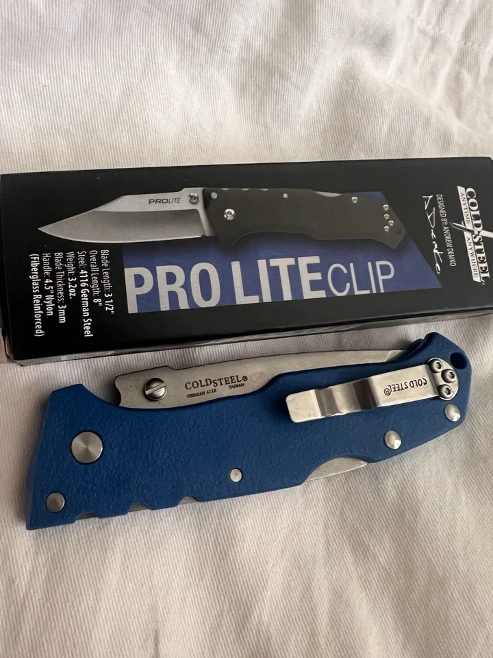 Cold Steel Pro Lite Tanto 4116 German Steel with Blue Nylon Handle - Image 2 of 4