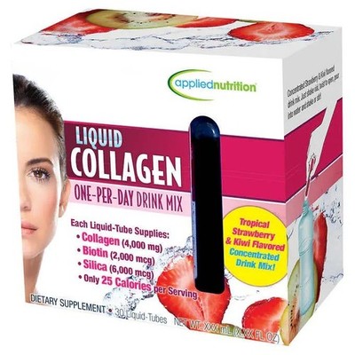 Applied Nutrition LIQUID COLLAGEN Drink Mix 4000mg 30 Tubes 10 Oz Exp 10/2026