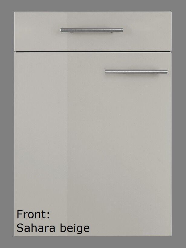 Details zu  Küchenschrank Küchen-Hängeschrank GRANADA 2 Türen 100 cm seidenglanz beige Hochwertige Angebote