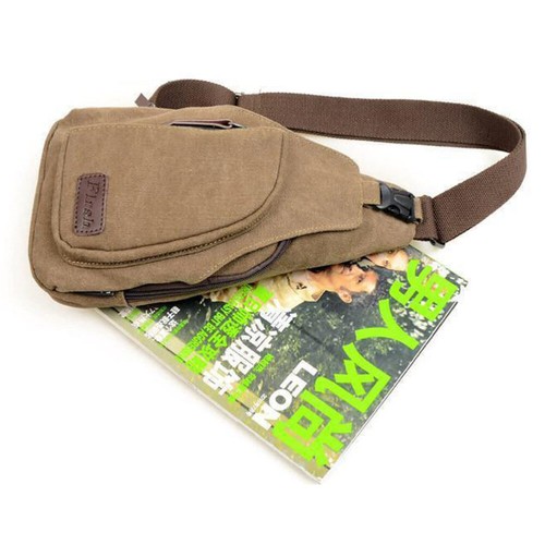 Outdoor Umhängetasche Herren Herren Canvas Crossbody Fahrrad Rucksack - Bild 3 von 9