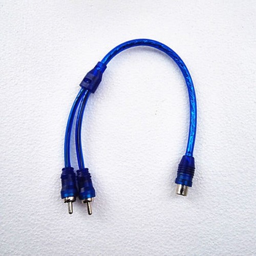For Audio Cable Y Splitter Adapter 1 Female To 2 Male Plug 12 Inch 2 Pcs - Picture 2 of 3