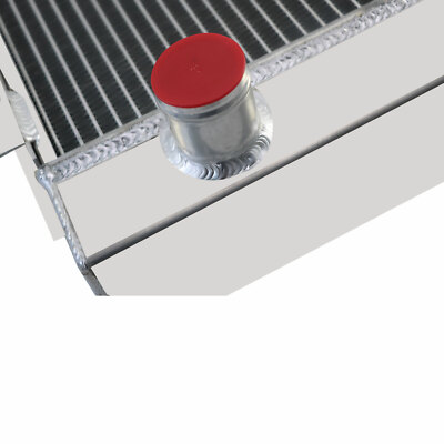 ALLOYWORKS 4-Row Aluminum Radiator For 1967-70 Ford Mustang, Fairlane, Falcon, Ranchero & Mercury Cougar – Downflow, Direct Fit