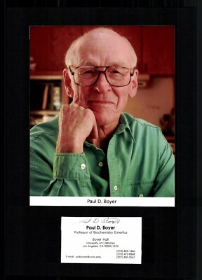 Paul Delos Boyer Nobelpreisträger für Chemie 1997 Original Signiert # BC G 44062