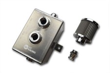 2L Aluminum Oil Catch Can Tank with Breather/ Drain Tap Baffled AN10 INLETS UK.