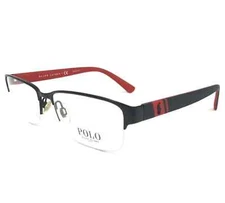 POLO RALPH LAUREN PH 1162 9230 MATTE BLACK RED OPTICAL FRAME EYESIZE 56-17-145