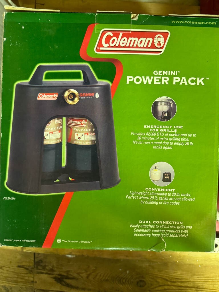 Coleman Gemini Power Pack Fuel Grill BBQ Barbeque Outdoors Camping