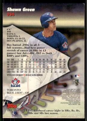 メジャーリーグ　カード　Shawn Green 1998 Stadium Club #234 Shawn Green | eBay