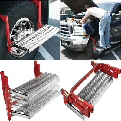 TIRE STEP TRUCK CAR NON SLIP PLATFORM ADJUSTABLE LADDER SUV WHEEL FOLDING 300LBS