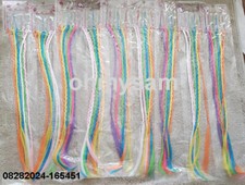 CLOSEOUT 4 4 NEW SET COLOR SYNTHETIC BRAID HAIR EXTENSIONS 15"  BOB PIN 1 3/4"