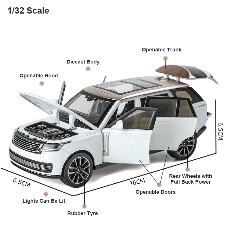 1:32 Diecast Vehicle for Land Rover Range Rover Model Car Toy Collectible Gifts - Image 3 of 4