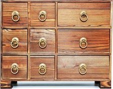1Pcs Traditional Solid Wood Small Chinese Medicine Cabinet l Vintage and Retr...