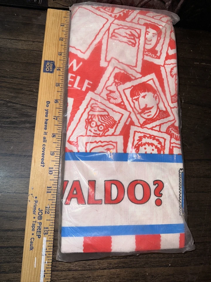 Vintage Party Paper Table Cover Hallmark 54" X 102" Where's Waldo? -1991 - Image 3 of 4