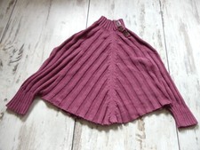 Mädchen Poncho Gr.92/98 Strickponcho Fliederfarben 